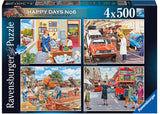 Ravensburger 4x500pc Jigsaw Puzzle Work Day Memories