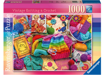 Ravensburger 1000pc Jigsaw Puzzle Vintage Knitting and Crochet