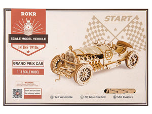 Rokr 3D Laser Cut Wooden Grand Prix Car Construction Kit