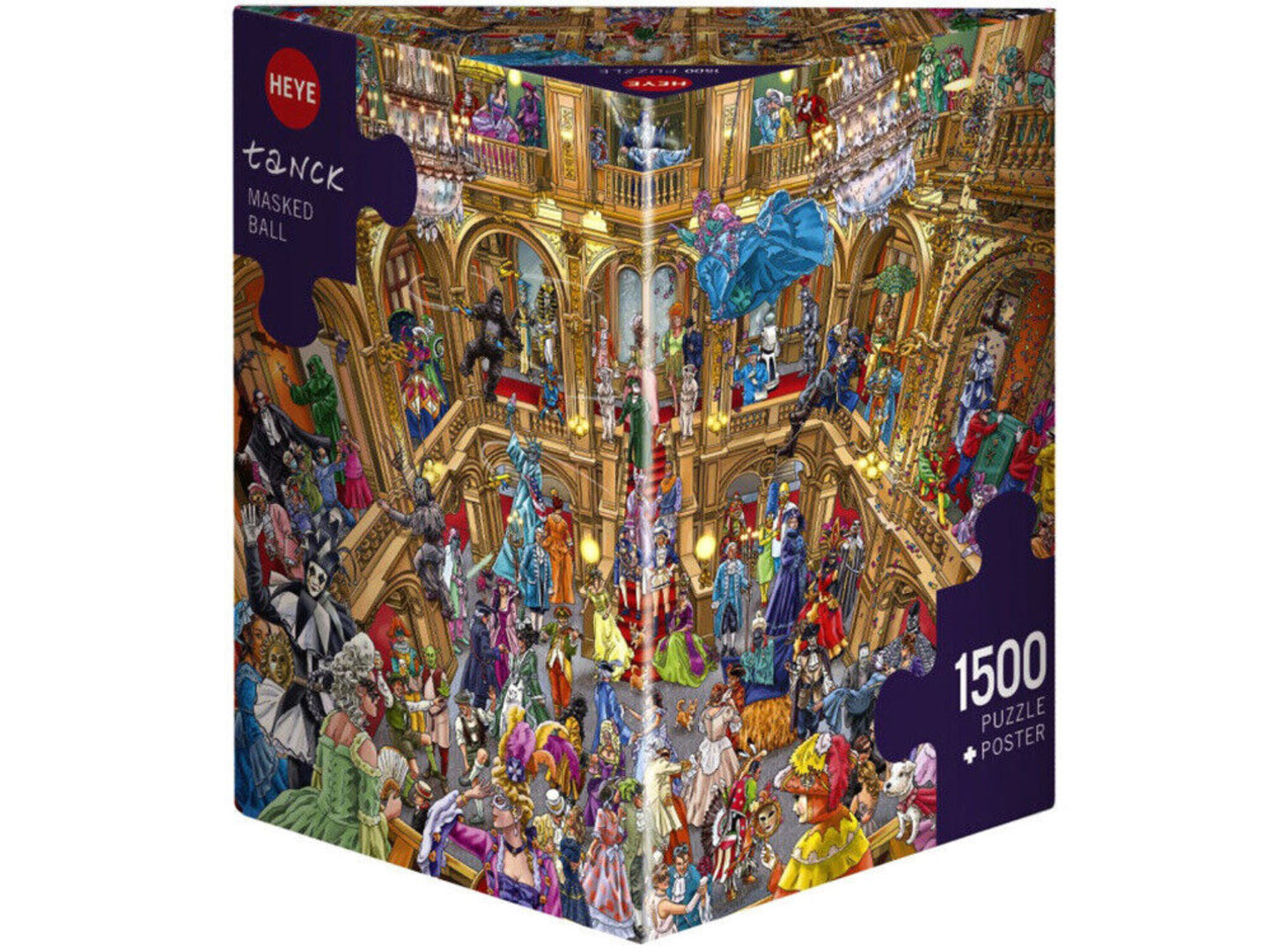 Heye Triangular 1500pc Jigsaw Puzzle Tanck Masked Ball