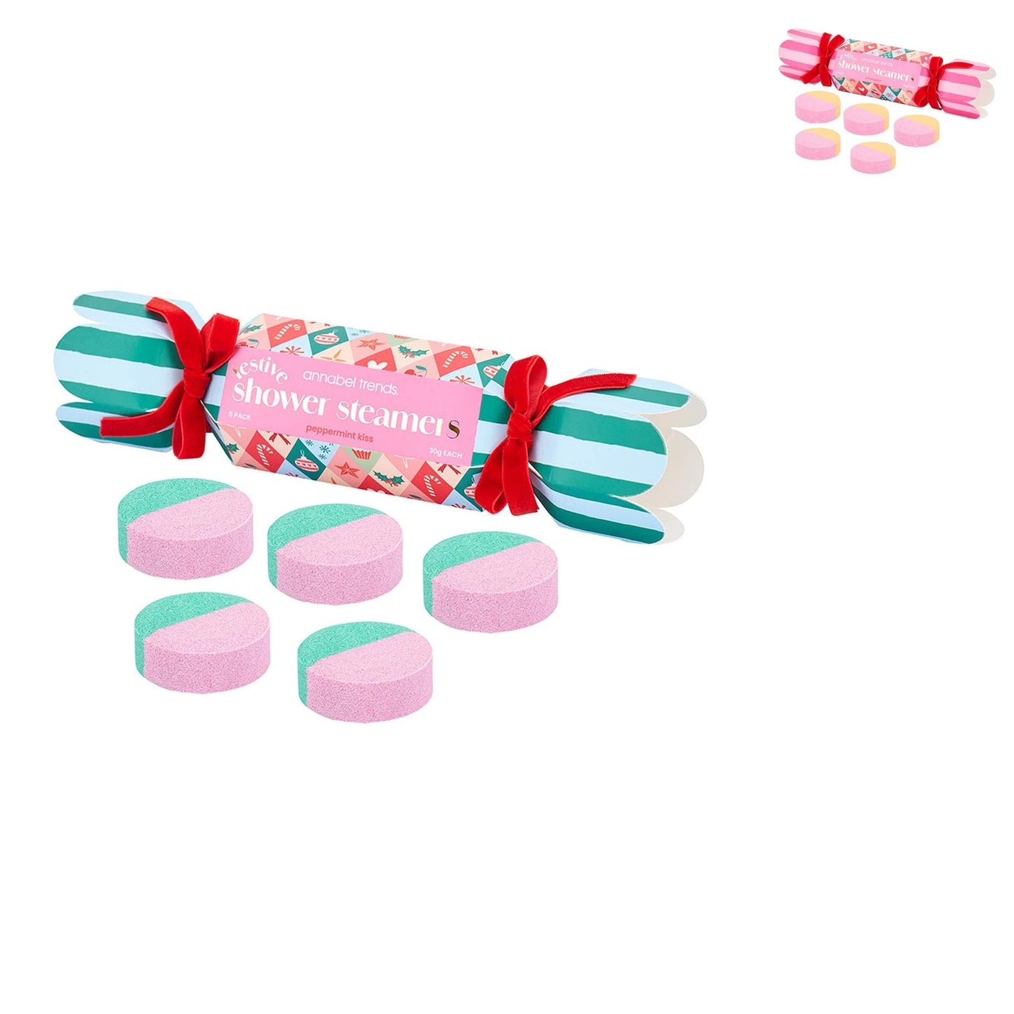 Annabel Trends Festive Shower Steamer Bon Bon 5pk Citrus Spice