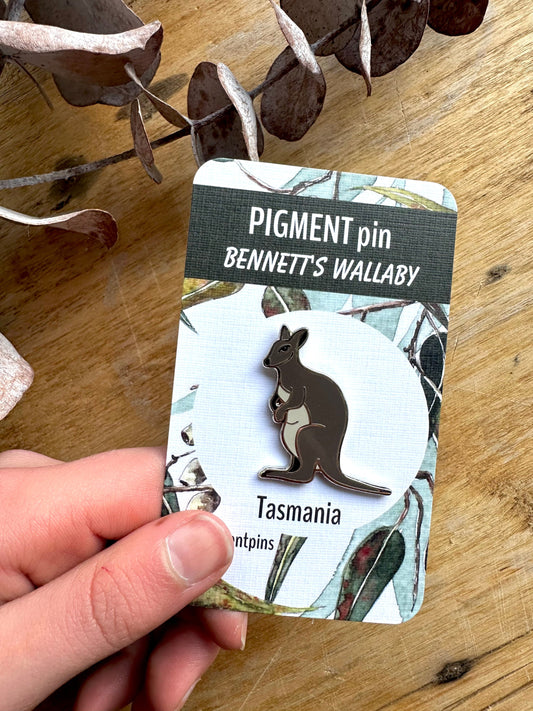 Pigment by Monica Reeve Enamel Pin Wallaby