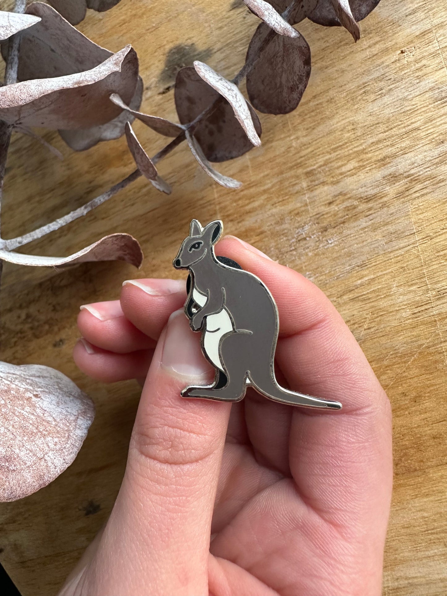 Pigment by Monica Reeve Enamel Pin Wallaby