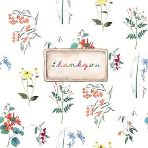 Skye's the Limit Thank You Flowers Greeting Card