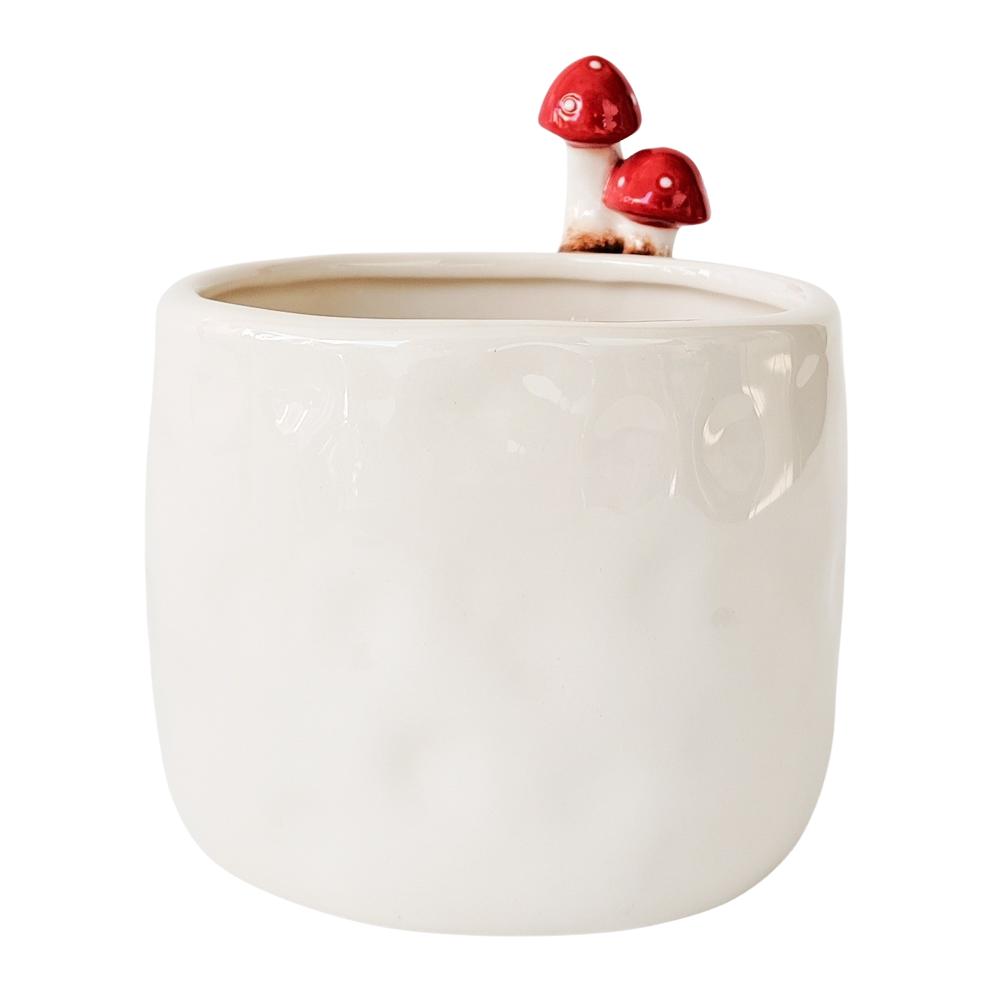 Urban Products Toadstool Planter White 13cm