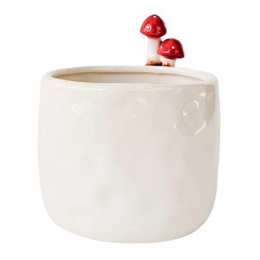 Urban Products Toadstool Planter White 13cm