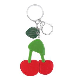 Iris Cherries Keyring Red
