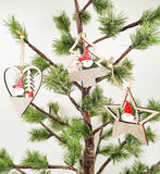 Santa in Heart, Star or Tree Hanging Decoration