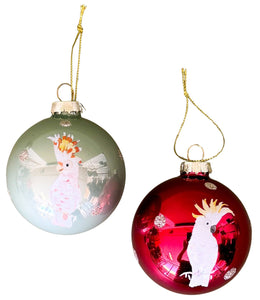 Frankie B Birds Baubles Hanging Christmas Decorations