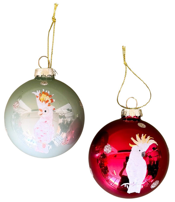 Frankie B Birds Baubles Hanging Christmas Decorations