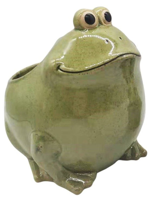 Frog Planter Green Large 16cm