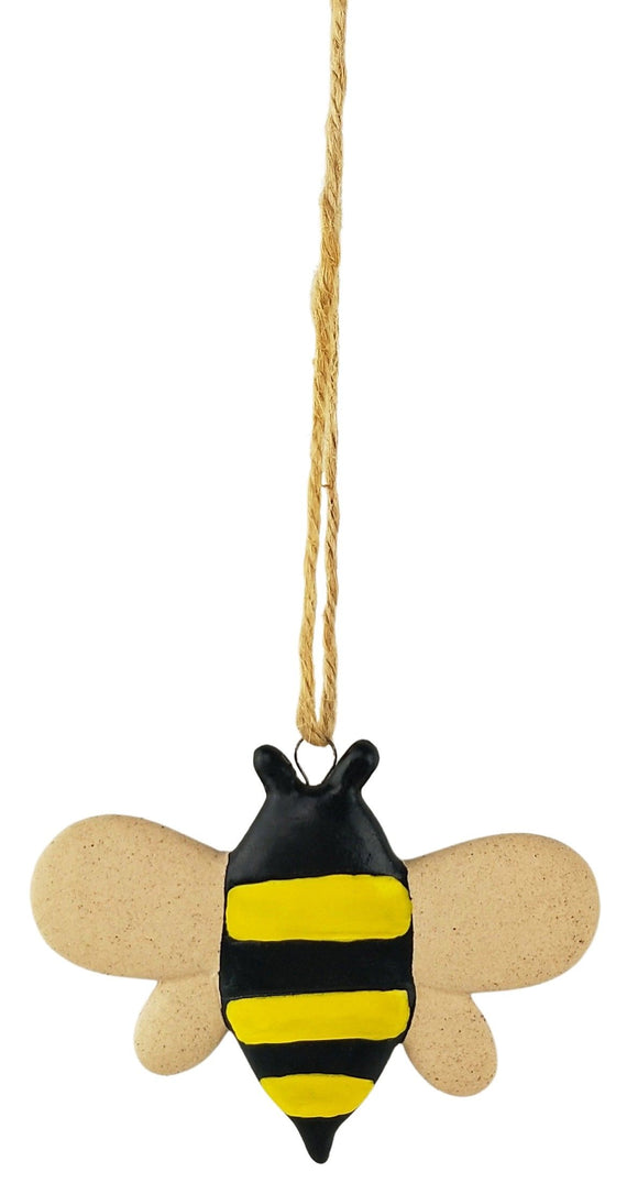 Bee Garden Charm Hanging Black & Yellow