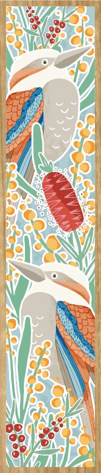 Wirihana Design Wooden Bookmark Kookaburras