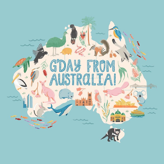 Wirihana Design G'day From Australia Greeting Card
