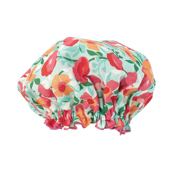 Annabel Trends Shower Cap Linen Sherbet Poppies