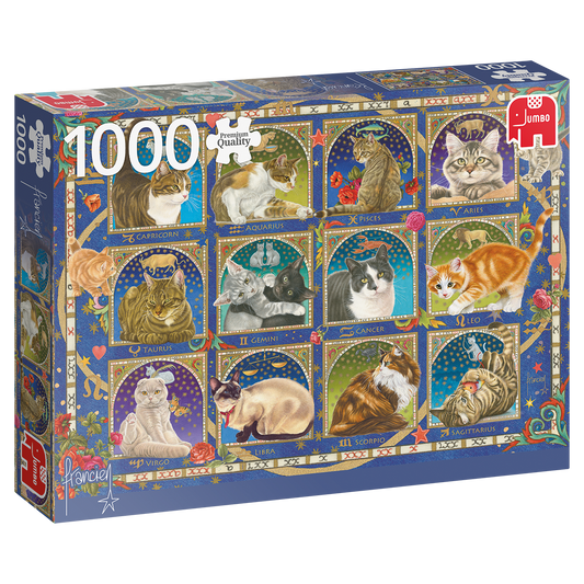 Jumbo 1000pc Jigsaw Puzzle Francien Cat Horoscope