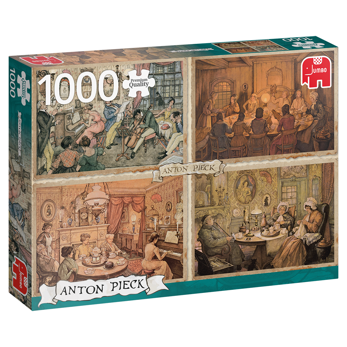 Jumbo 1000pc Jigsaw Puzzle Anton Pieck Living Room Entertainment