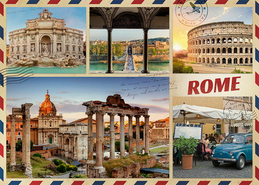 Jumbo 1000pc Jigsaw Puzzle Greetings from Rome