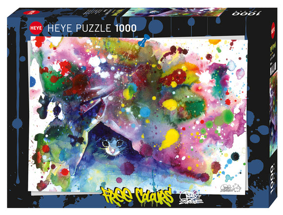 Heye 1000pc Jigsaw Puzzle Free Colours Meow By Lora Zombie