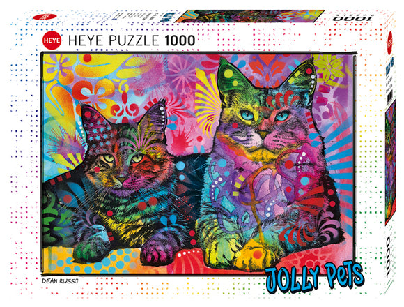 Heye 1000pc Jigsaw Puzzle Jolly Pets Devoted 2 Cats