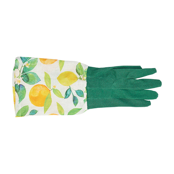 Linen Long Sleeve Garden Gloves Amalfi Citrus