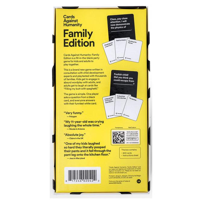 Cards Against Humanity Family Edition Card Game