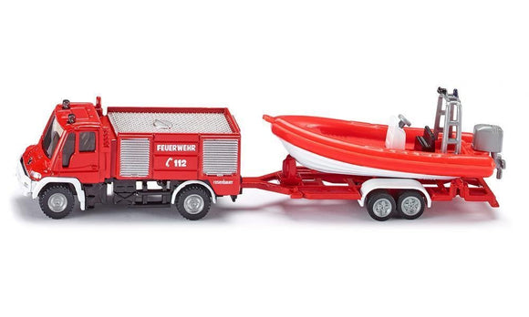 Siku Fire Engine With Boat 1636