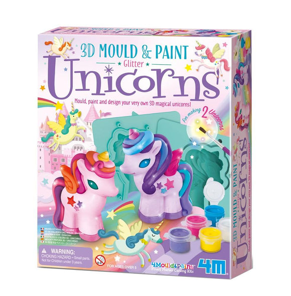 4M Mould And Paint 3D Glitter Unicorns