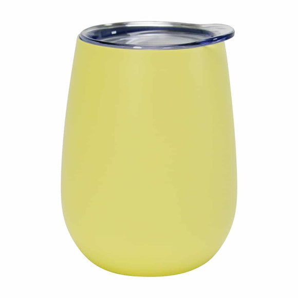 Annabel Trends Wine Tumbler Double Walled Stainless Steel Yellow 295ml