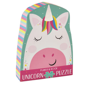 Floss and Rock 12pc Shaped Jigsaw Puzzle Unicorn