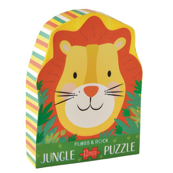 Floss and Rock 12pc Shaped Jigsaw Puzzle Lion