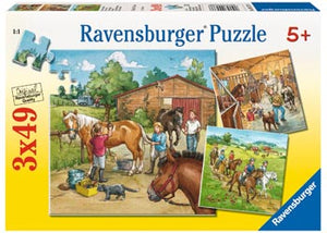 Ravensburger 3x49pc Jigsaw Puzzle A Day With Horses