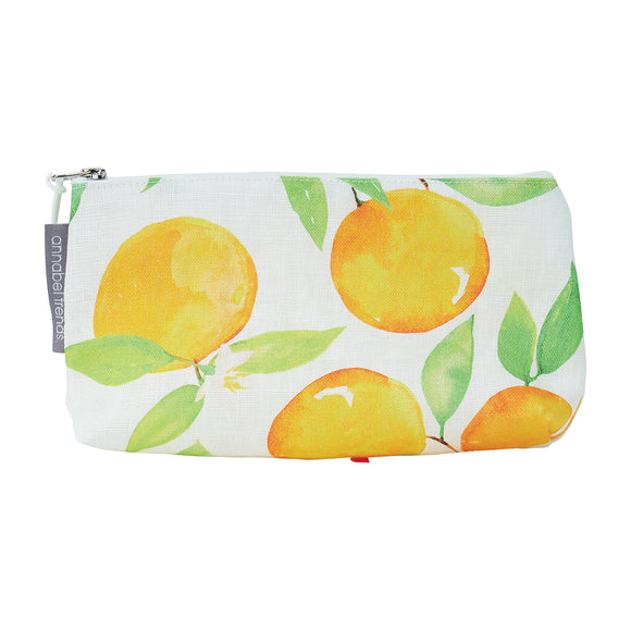 Annabel Trends Linen Cosmetic Bag Small Amalfi Citrus