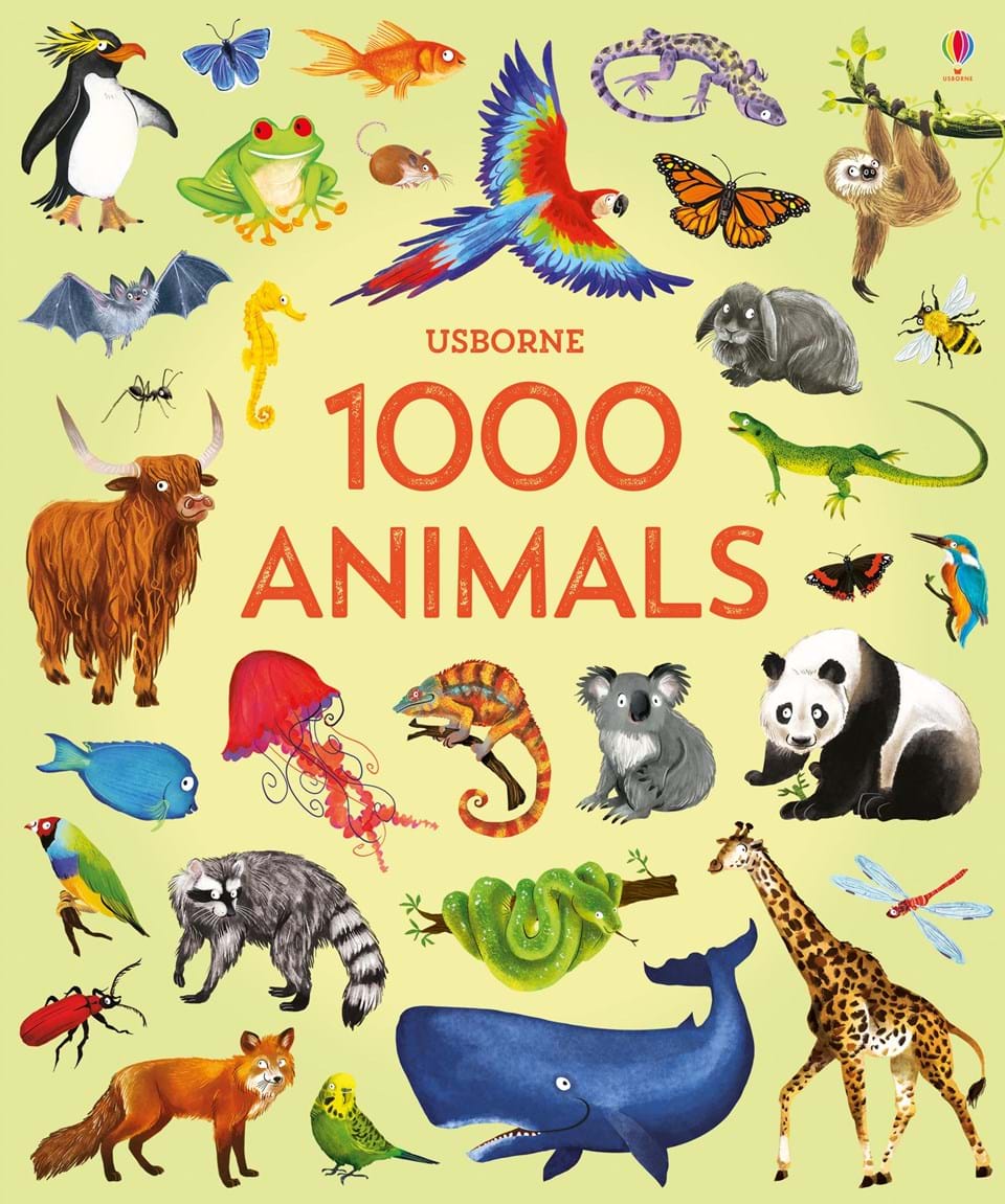 1000 Animals Usborne Hardcover Book