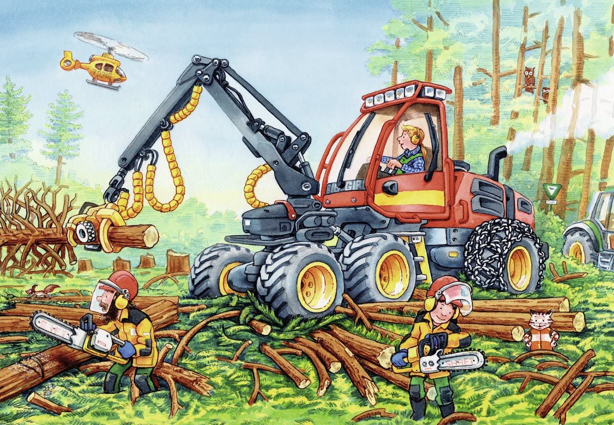 Ravensburger 2x24pc Jigsaw Puzzle Diggers At Work