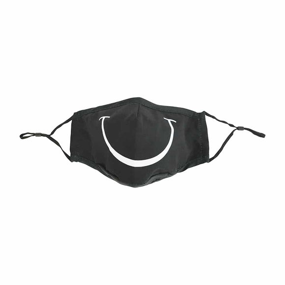 Face Mask Adult 3 Ply Washable Smile Black