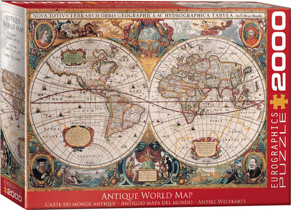 Eurographics 2000pc Jigsaw Puzzle Antique World Map