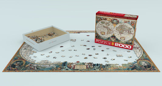 Eurographics 2000pc Jigsaw Puzzle Antique World Map