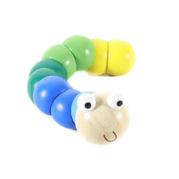Kaper Kidz Wooden Jointed Worm Rainbow