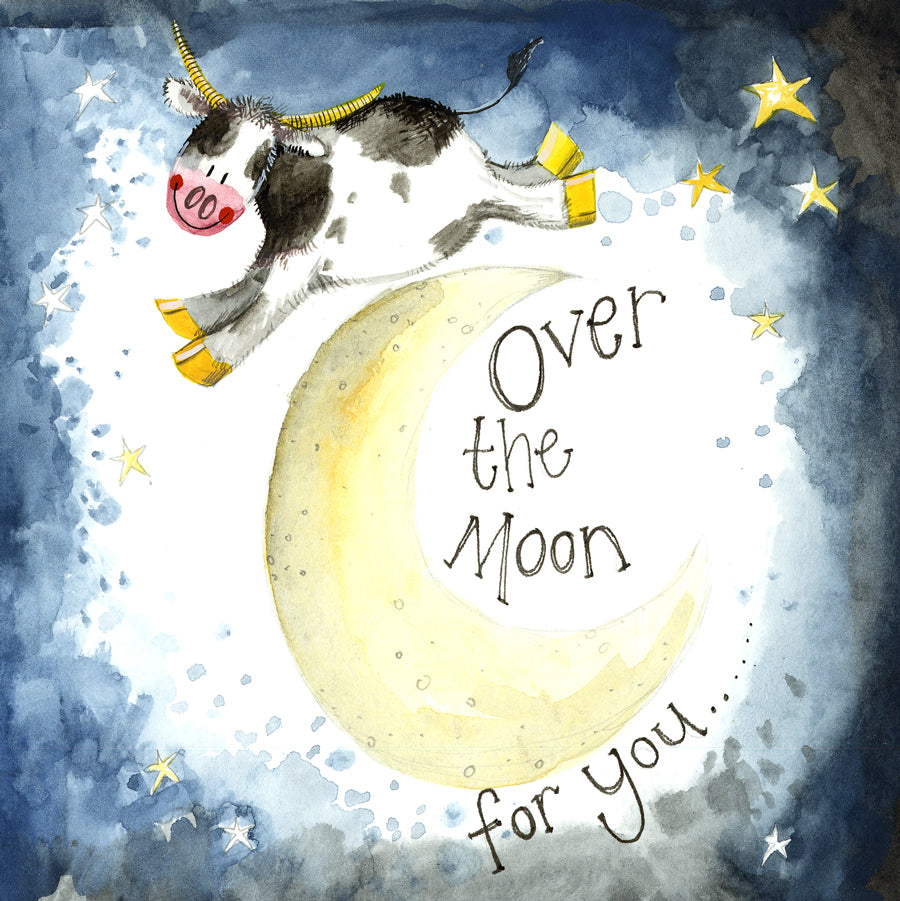 Alex Clark Greeting Card Moon And Starlight Small