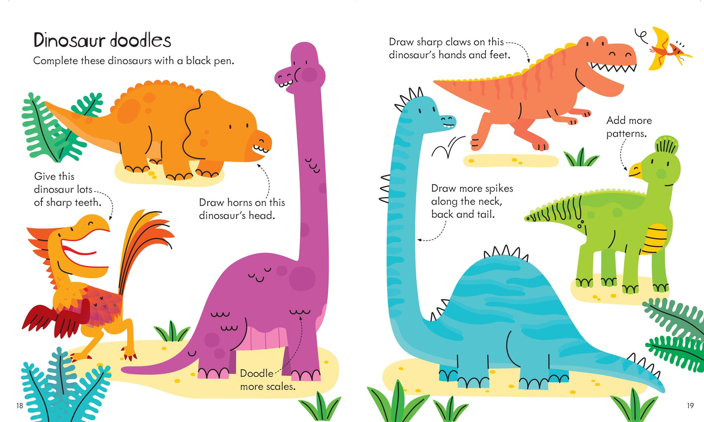 Little Childrens Dinosaur Activity Usborne Soft Cover Book