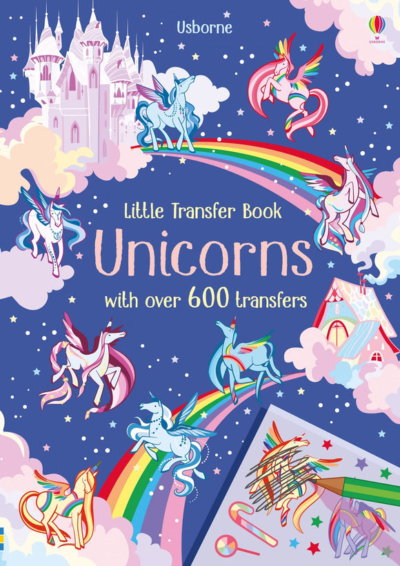 Little Transfer Book Unicorns Usborne Softcover Book