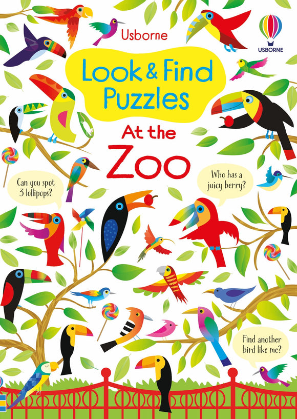 Look and Find Puzzles At The Zoo Usborne Softcover Activity Book