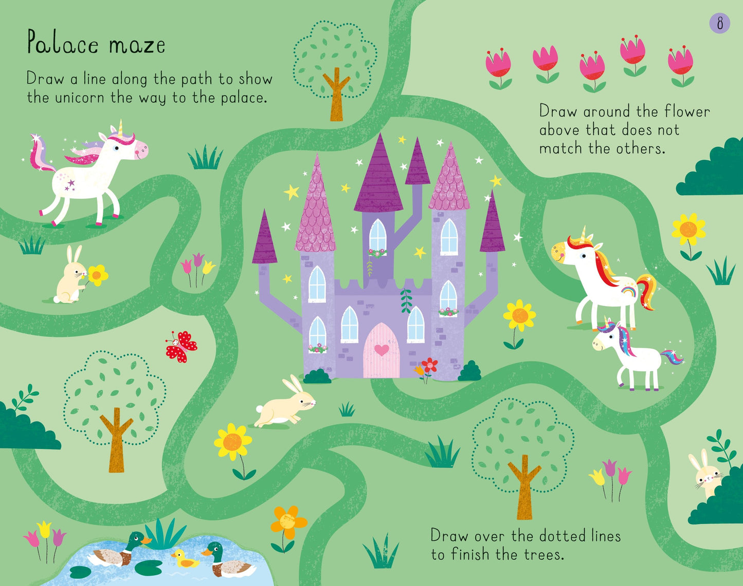 Unicorns Play Pad Activity Book Usborne Soft Cover Book