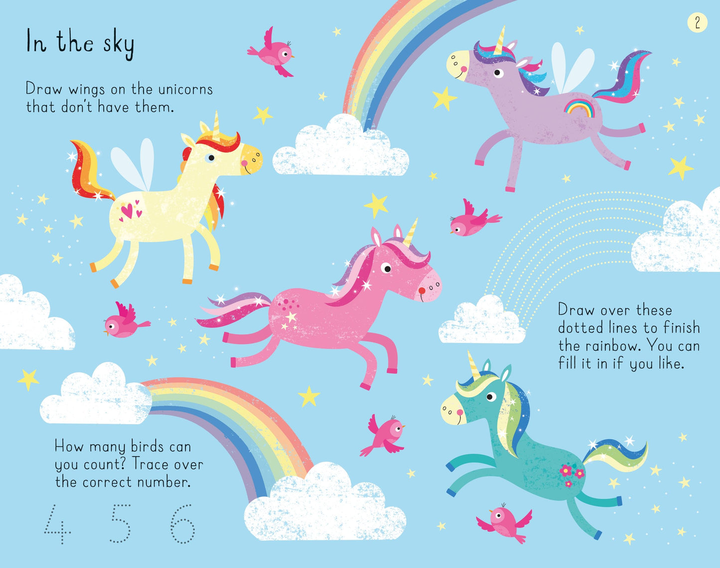 Unicorns Play Pad Activity Book Usborne Soft Cover Book