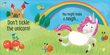 Usborne Touchy Feely Sounds Board Book Dont Tickle the Unicorn