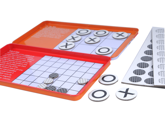 Magnetic Tic Tac Toe & 4 In A Row Travel Board Game