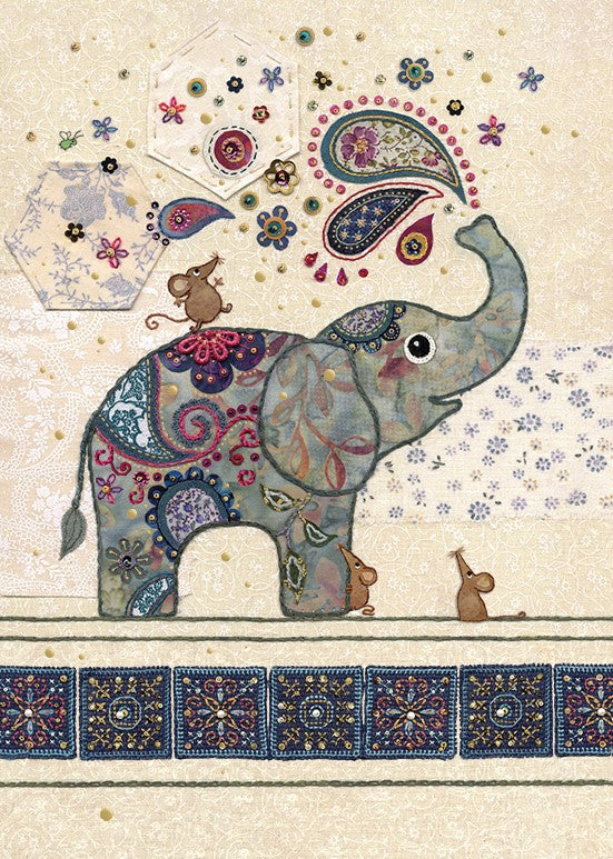 Bug Art Greeting Card Elephant Splash