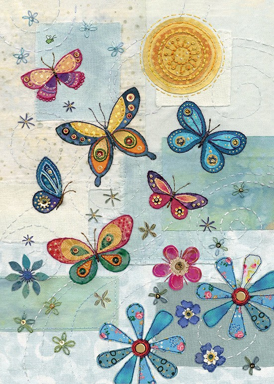 Bug Art Greeting Card Summer Butterflies
