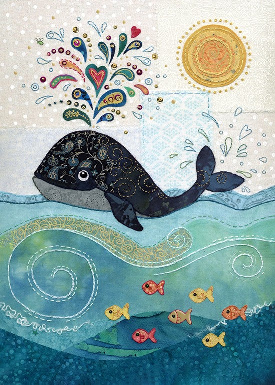 Bug Art Greeting Card Whale Splash